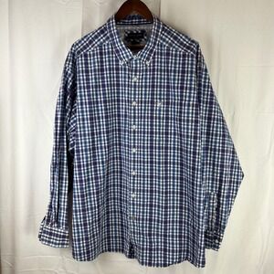 Ariat Pro Series Shirt Mens 3XL Blue Plaid Button Down Long Sleeve